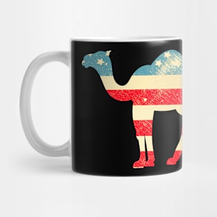 American Flag Camel Mug